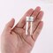 24 Sets 10ml Glass Vials Small Bottles Mini Tiny Jars with Aluminum Screw Caps Sealed Top Metal Lids Cover Clear Message Sample Bottle Storing Beads Wedding Favors Decorations DIY Crafts